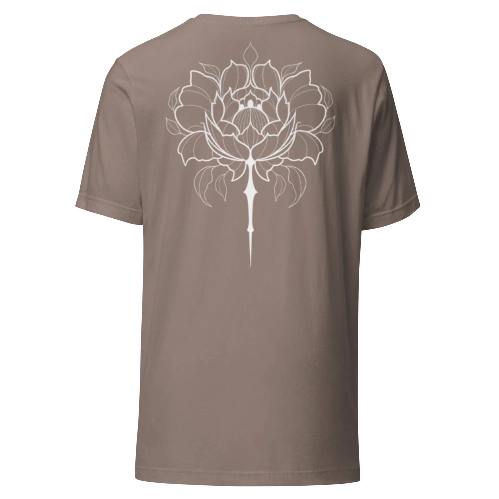 Courier of Cool unisex staple t-shirt in pebble, back view